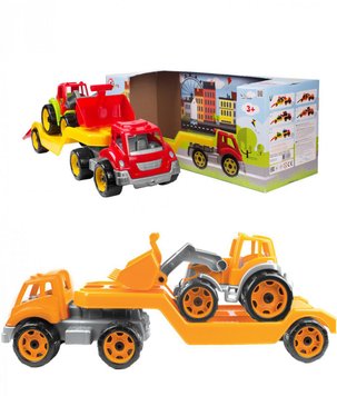 Технок 3916 - Велика пластикова Машина Автовоз 64 см із трактором для малюків для пісочниці чи дому