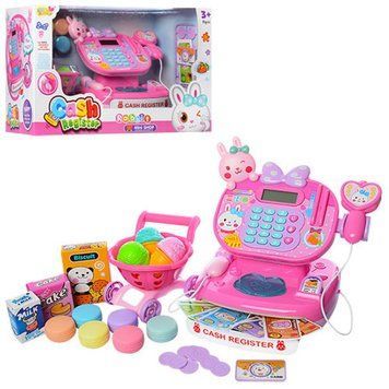 YY6001-1 - Игровой набор Кассовый апарат, калькулятор, сканер, продукты, тележка, сладости, YY6001-1