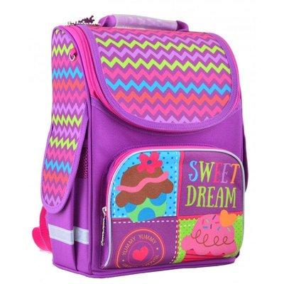 554466 - Ранец (рюкзак) - каркасный школьный для девочки фиолетовый - Принцесса, PG-11 Sweet dream, Smart 554466
