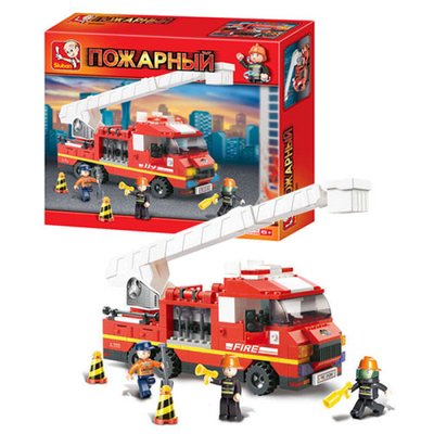 Sluban M38-B0221 - Конструктор типа серия Пожарный на 267 деталей - пожарные спасатели, пожарная машина
