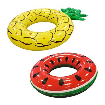 Bestway 36121 - Великий стильний надувний круг Кавун або Ананас для плавання в воді для дітей і дорослих