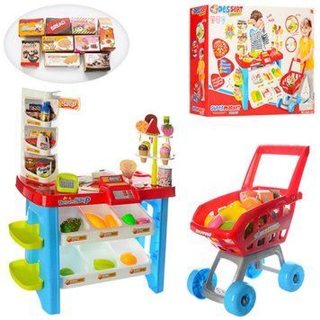 668-22 Bl - Игровой набор&nbsp;Магазин прилавок,&nbsp;тележка, продукты, сканер (звук, свет)&nbsp;668-22