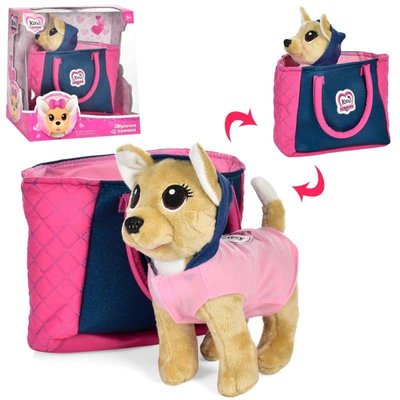 Собачка Кікі породи Чихуахуа в сумочці та костюмчику з капюшоном 1666304771 фото товару