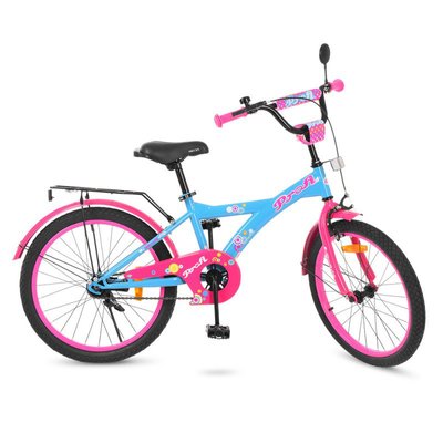 T2064 - Детский двухколесный велосипед для девочки PROFI 20 дюймов цвет розовый с голубым, Original girl T2064