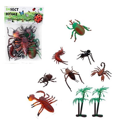 Детский игровой набор фигурок животных насекомые, жуки, скорпионы, пауки 303-145