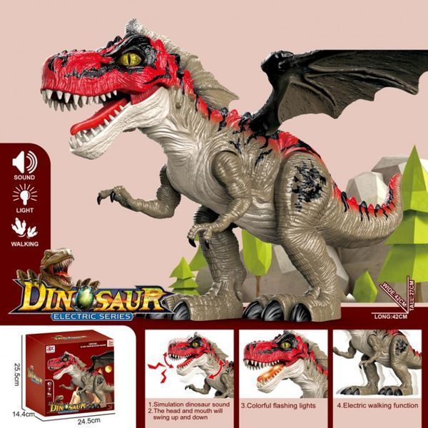 931A dino - Іграшка динозавр - дракон з крилами, ходить, ричить, звукові та світлові ефекти