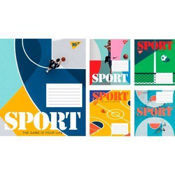 1 Вересня 763989 - Зошит шкільний, А5 на 48 аркушів, лінійка, SPORT, ціна за паковання 10 штук, 763989