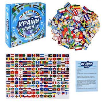 Strateg 30952, 30445 - Настільна гра для школярів - "Прапори світу" - виробництво Україна