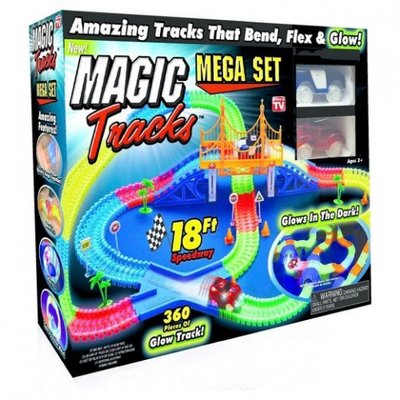 Magiс - Магический Меджик трек (Magiс track) на 360 деталей с мостом, гибкий гнущийся трек, ХИТ среди треков