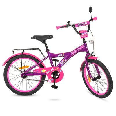 T2063 - Детский двухколесный велосипед для девочки PROFI 20 дюймов цвет фиолетовый с розовым, Original girl T2063
