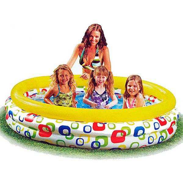 Дитячий надувний басейн для дітей від 3 років, 3 кільця, 147 х 33 см, 288 л 679724739 фото
