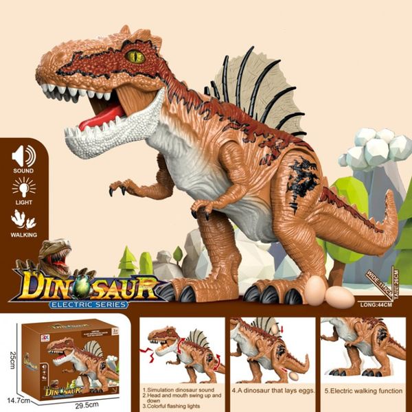932A dino - Великий динозавр Тиранозавр ходить на батарейках, несе яйця, звукові та світлові ефекти