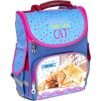 Ранец для начальной школы для девочки - с изображением рыжего кота 988808