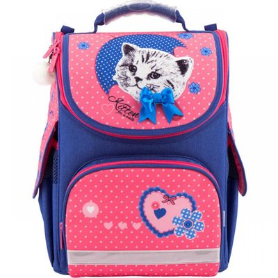 K18-501S-7 - Ранец (рюкзак) - каркасный школьный для девочки - Кот (Котик), 501 Pretty kitten K18-501S-7 Kite