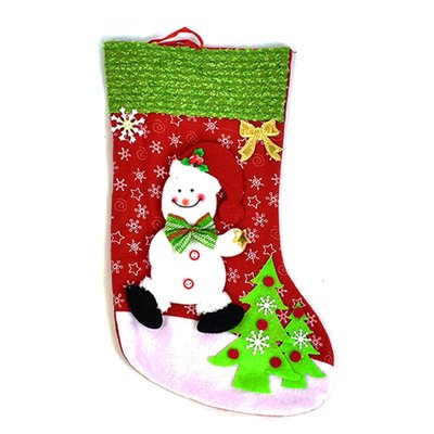 С30439 - Святковий носок для подарунків на Новий рік, Микола, Різдво — Сніговик, С30439