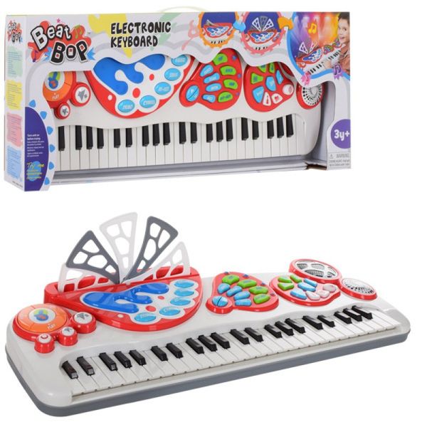 Синтезатор — Дитячий музичний центр, 49 клавіш, запис, 8 ритмів,8 інструментів 610424810 фото товару