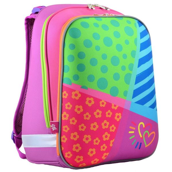 1 Вересня 554581 - Ранец (рюкзак) — каркасний шкільний для дівчинки рожевий — Яскравий — YES H-12 Bright color, 1 вересня 554581