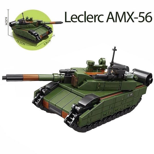 Леклерк - французький танк Конструктор із 250 деталей - довжина 14,5 см KB 2018 В