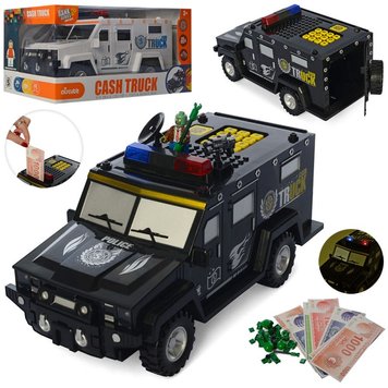 6672, 6688 - Іграшка Скарбничка - сейф з кодовим замком у вигляді поліцейська машина броньовик
