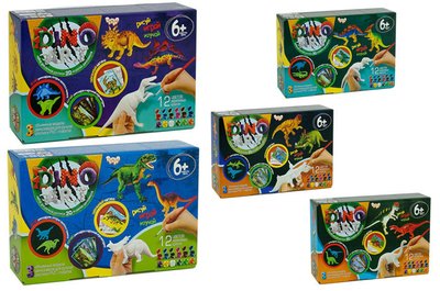 Danko Toys DA-01-02,02,03,04,05 - Набор для творчества DINO ART Динозавры 5 разных наборов, Украина 