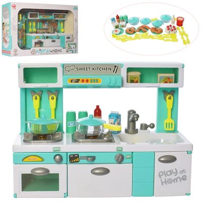 Кухня для Ляльки серія Defa (Дефа) кухар з аксесуарами, кухня для ляльки, світло, холодильник, 8085 QF26240G