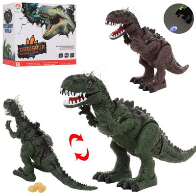 Іграшка динозавр Тиранозавр 50 см ходить, несе яйця, проектор, звукові та світлові ефекти 666-13A 666-13A