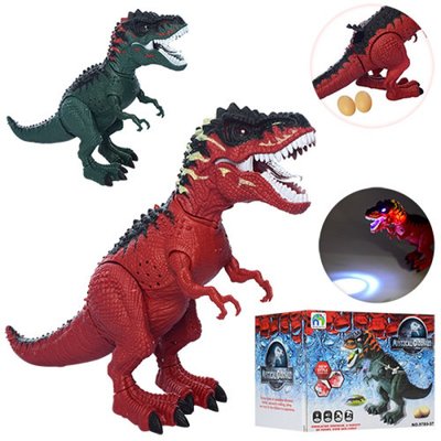 9789-97 dino - Игрушка динозавр Тиранозавр ходит, несет яйца, рычит, звуковые и световые эффекты