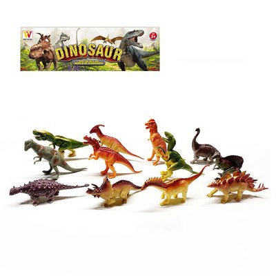 2061B, 2060B - Набор динозавров 12 штук - игрушечные пластиковые фигурки разных динозавров