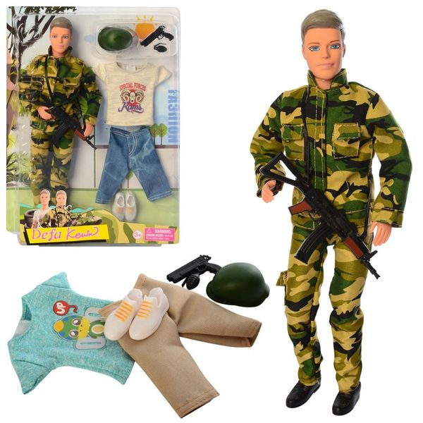 Defa 8412 - Лялька хлопчик (Кен) у формі військового, шарнірний