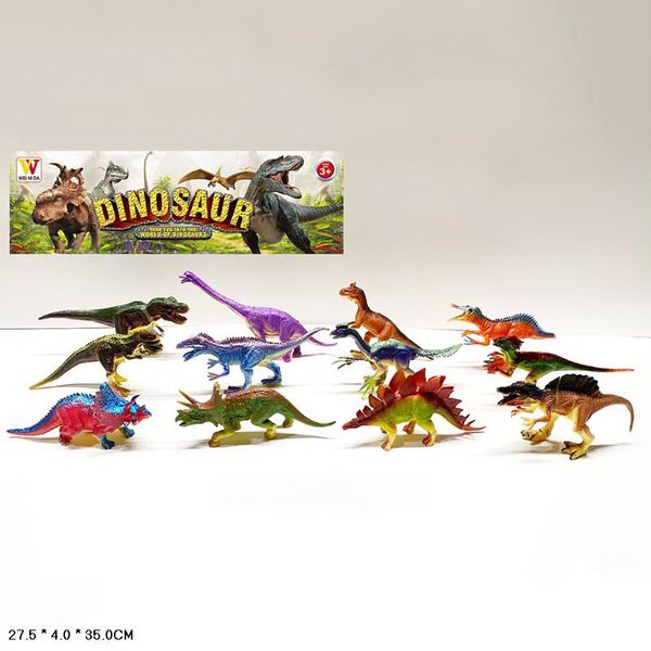 Набір динозаврів 12 штук - іграшкові пластикові фігурки різних динозаврів 2061B, 2060B