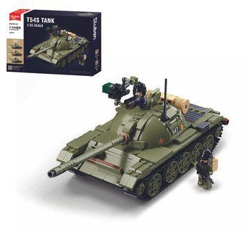 Sluban 1135 - Конструктор танк "Т-54" для хлопчиків: 604 деталі, 3 варіації танка, масштаб 1:35