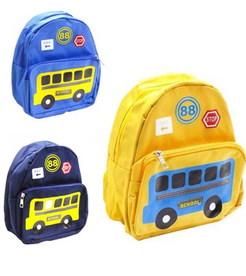 2215 - Детский рюкзак Школьный Автобус, рюкзак для малышей садика и прогулок, разные цвета.