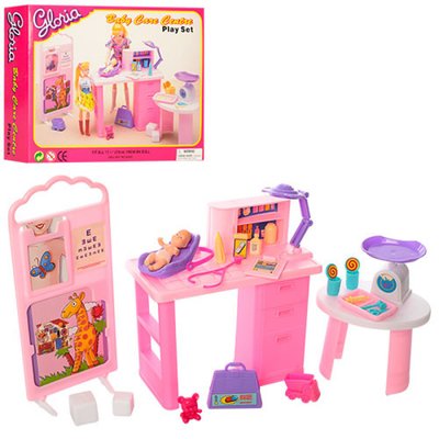 9817 - Мебель Глория (Gloria) для куклы Кабинет Доктора, пупс, мебель, аксессуары
