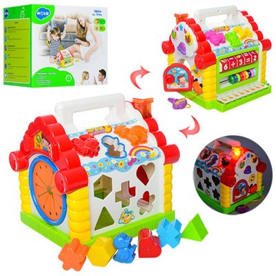 Limo Toy 7047, 9196 - Развивающий и обучающий домик Теремок для малышей, сортер, часы, счет, звук, свет, логический дом
