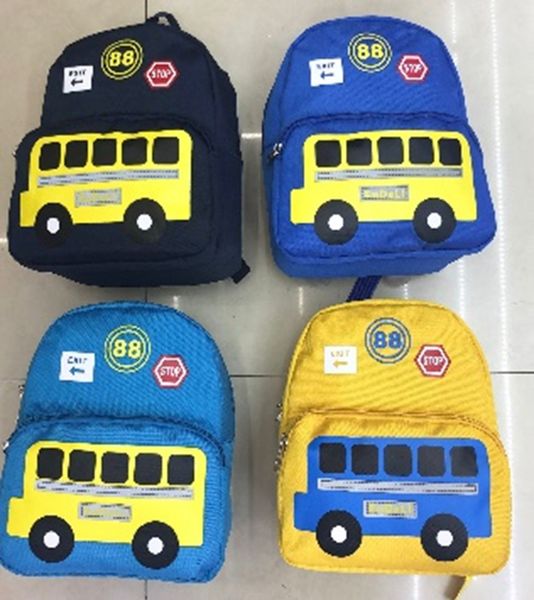 2215 - Дитячий рюкзак Шкільний Автобус, рюкзак для малюків садка і прогулянок, різні кольори.