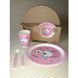 Набір бамбукового посуду (для дітей) рожевий — Ведмедики коали, 5 предметів, Eco Bamboo N02330 N02330 фото 3