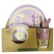 Набір бамбукового посуду (для дітей) рожевий — Ведмедики коали, 5 предметів, Eco Bamboo N02330 N02330 фото 5