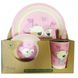 Набір бамбукового посуду (для дітей) рожевий — Ведмедики коали, 5 предметів, Eco Bamboo N02330 N02330 фото 2