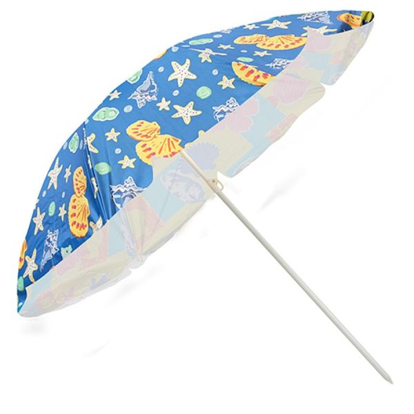 Пляжний зонтик - морська тематика, 1,8 м в діаметрі, з нахилом, MH-0035 MH-0035