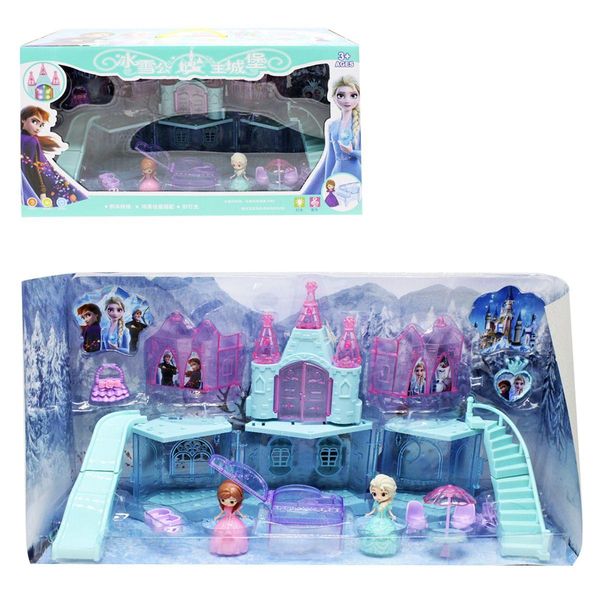 2820 - Замок Фроузен Frozen (Холодне серце) зі звуковими та світловими ефектами, фігурки Ганна і Ельза