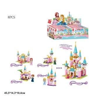 QMan 2613-1 Qman - Конструктор для дівчинки Замок Принцеси 113 деталей, фігурка принцесу в рожевому