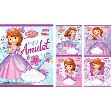 1 Вересня 763333 - Зошит шкільний, 12 аркушів, клітинка, SOFIA THE FIRST,&nbsp;ціна за паковання, 763333