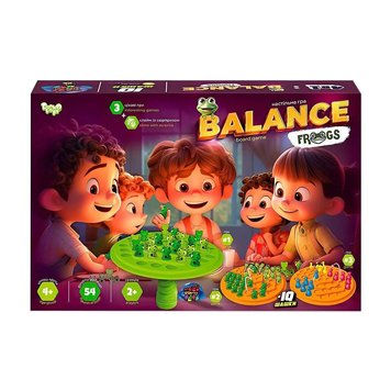 Danko Toys BalF-01 - Настільна гра Баланс Жабки + IQ шашки + слайм, ігровий набір Balance Frog