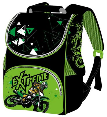Smile 988550 - Ранець (рюкзак) - короб ортопедический для хлопчика — Мотоцикл перегонка Екстрим, Smile 988550