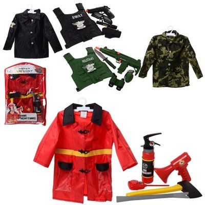 F012-S012-M012 - Детский игровой набор спасателя с накидкой (Полиция, военный, пожарник) с накидкой, F012-S012-M012