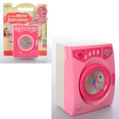 Ігрова побутова техніка, дитяча пральна машина (звук, світло) маленька для ляльки, обертається барабан, 6601 6601