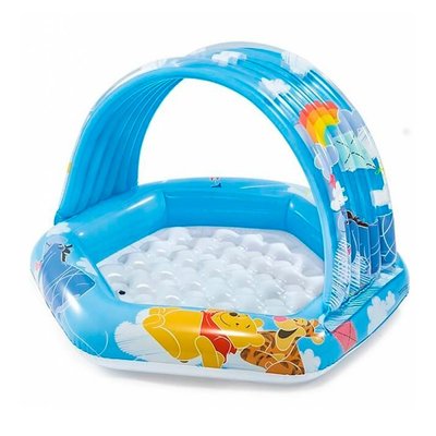 Intex 58415 - Детский надувной бассейн для малышей с навесом - крышей Дисней Винни Пух