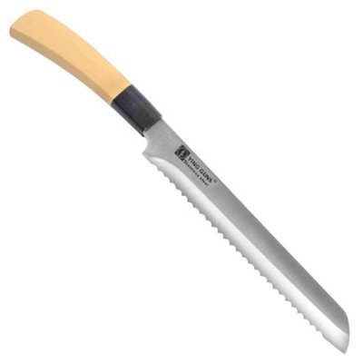 Stenson R17357 - Нож кухонный для нарезки хлеба с зубчиками серия "Japan" 33 см (лезвие 20.5см)