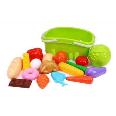 Технок 8720 - Ігровий набір з продуктами - овочі, фрукти, сир, хліб, у кошику