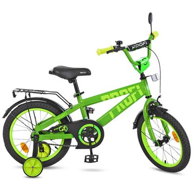 T14173 - Дитячий двоколісний велосипед для хлопчика PROFI 14 дюймів (салатовий), T14173 Flash